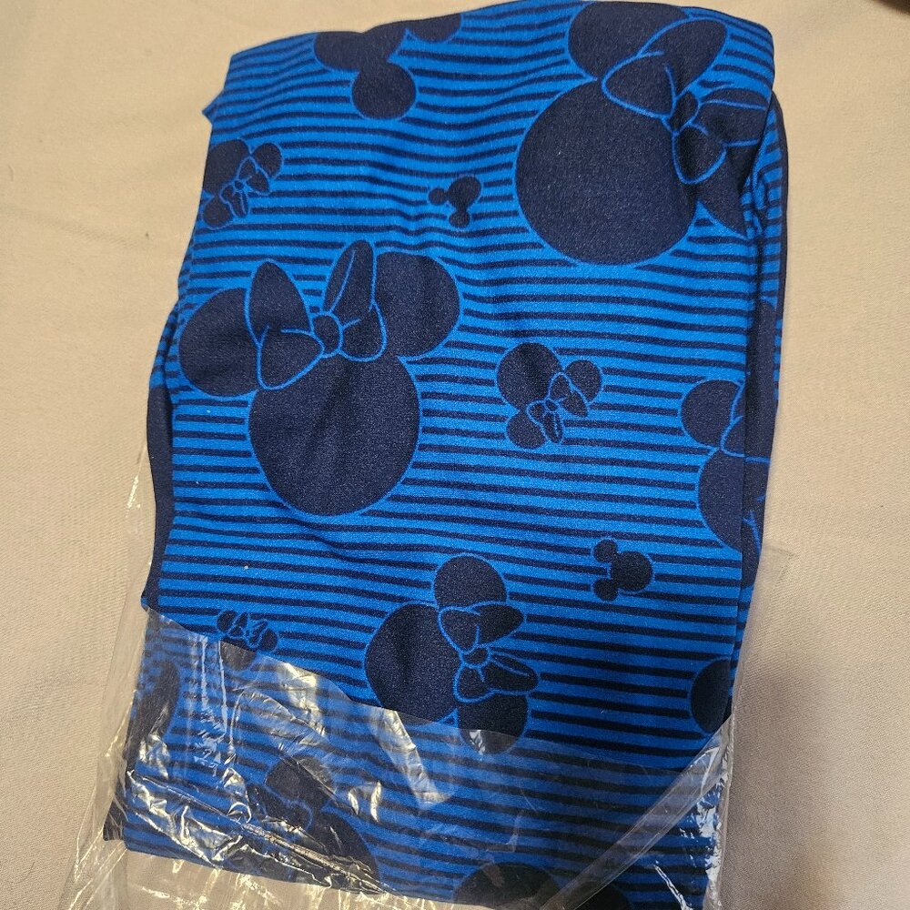 LuLaRoe Disney leggings, blue with Minnie and Mickey, size TC2, NWT